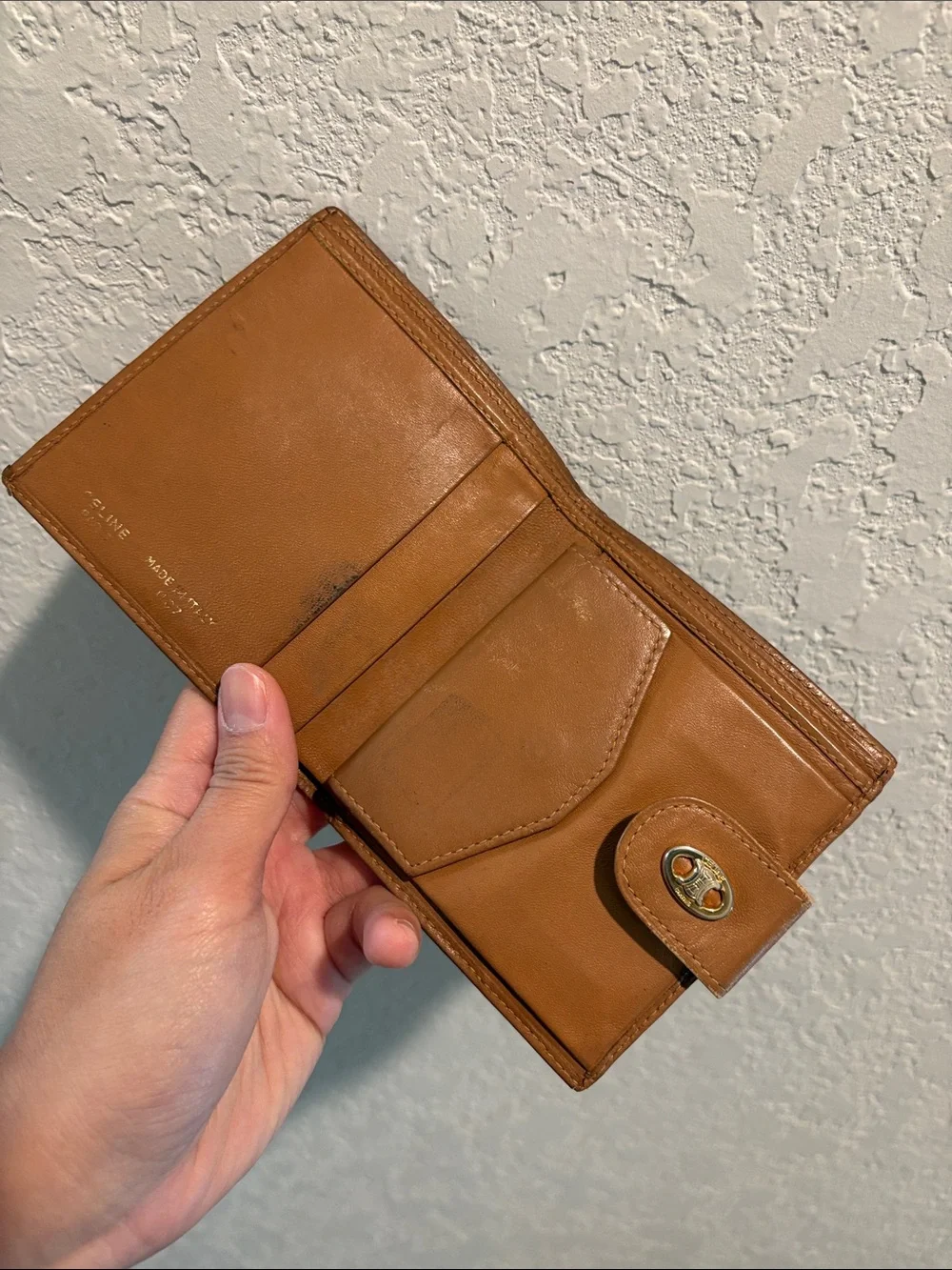 Celine Short Snap Wallet Macadam